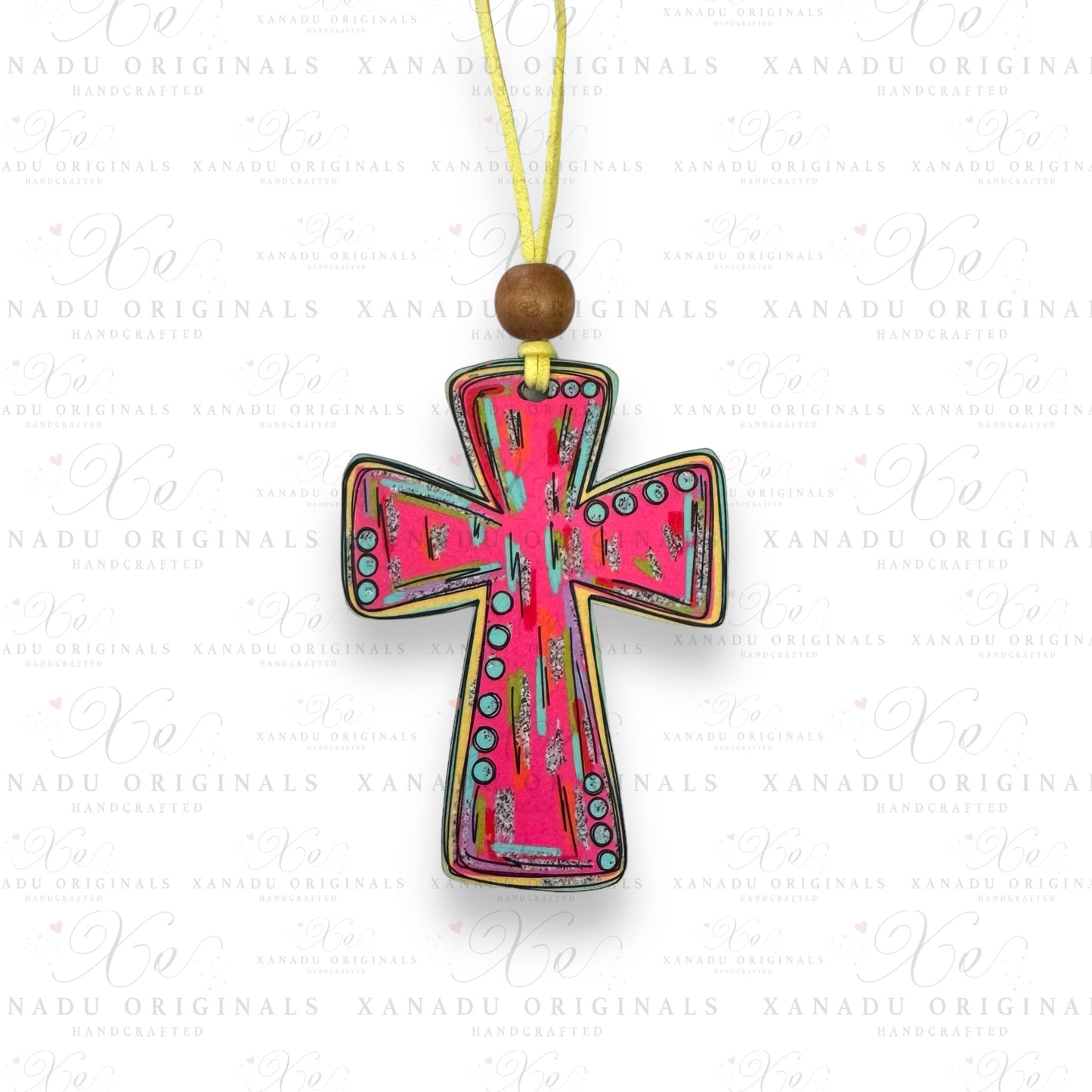 Pink Cross Decoration Ornament