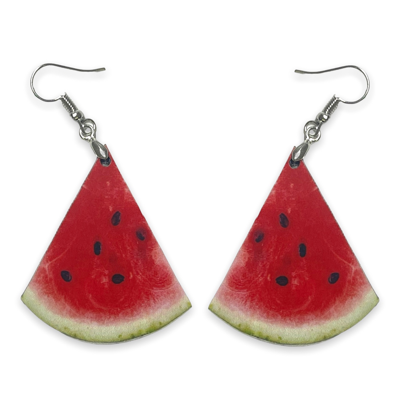 Red Watermelon Slice Earrings