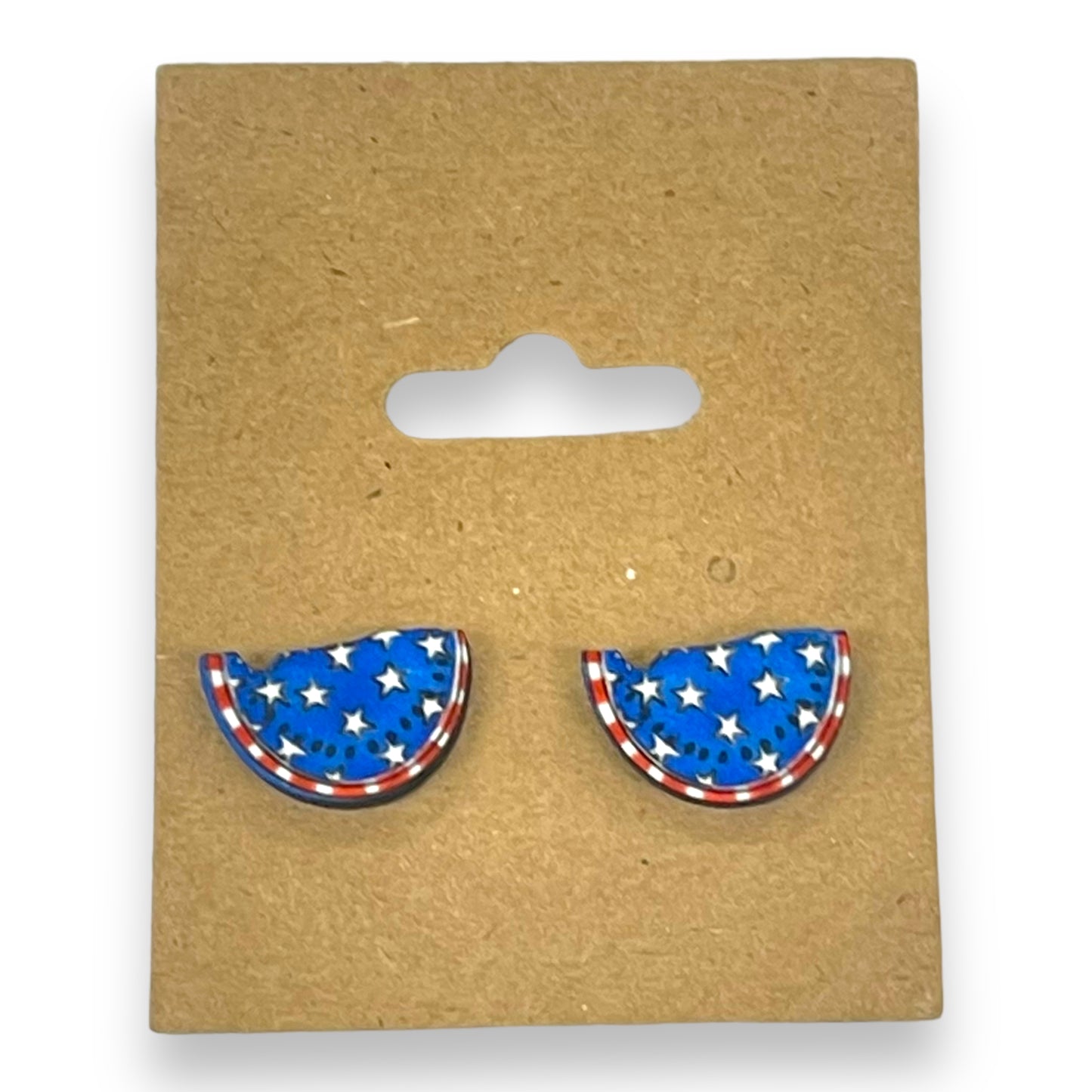 Patriotic Watermelon Stud Post Earring