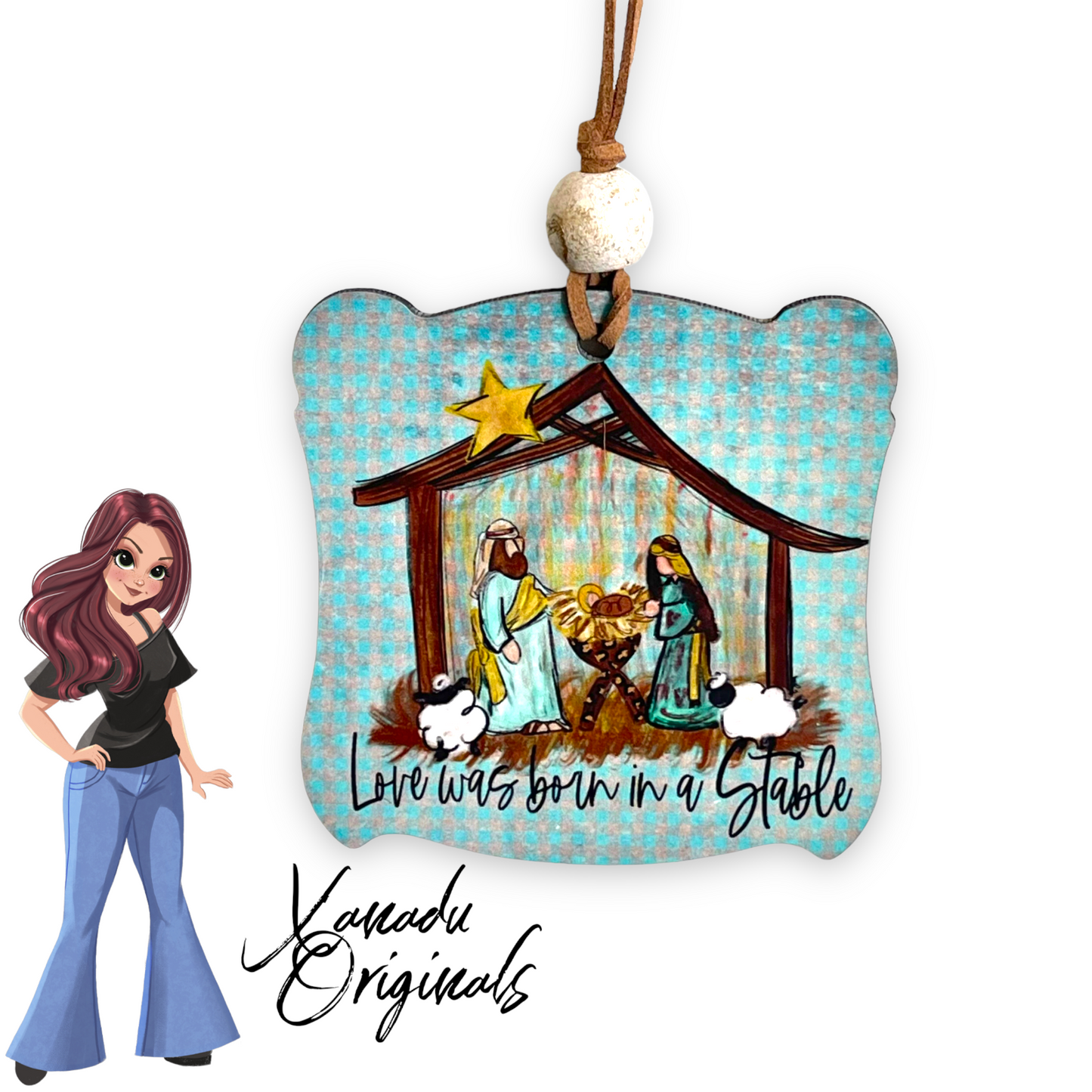 Love was born in a Stable Christmas Ornament