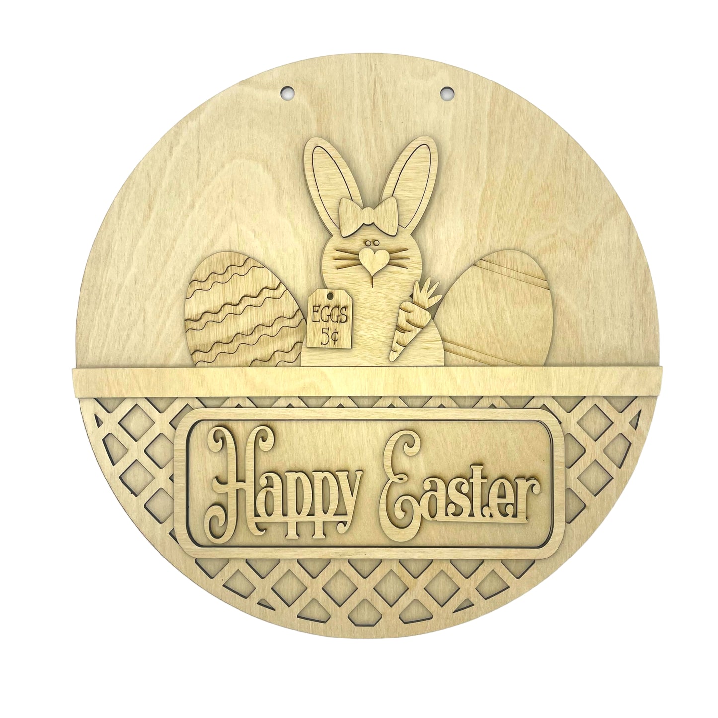 Happy Easter Interchangeable Wood Sign | DIY