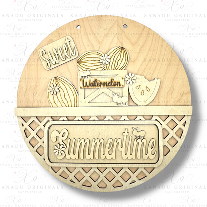 Watermelon Summer Interchangeable Wood Sign | DIY