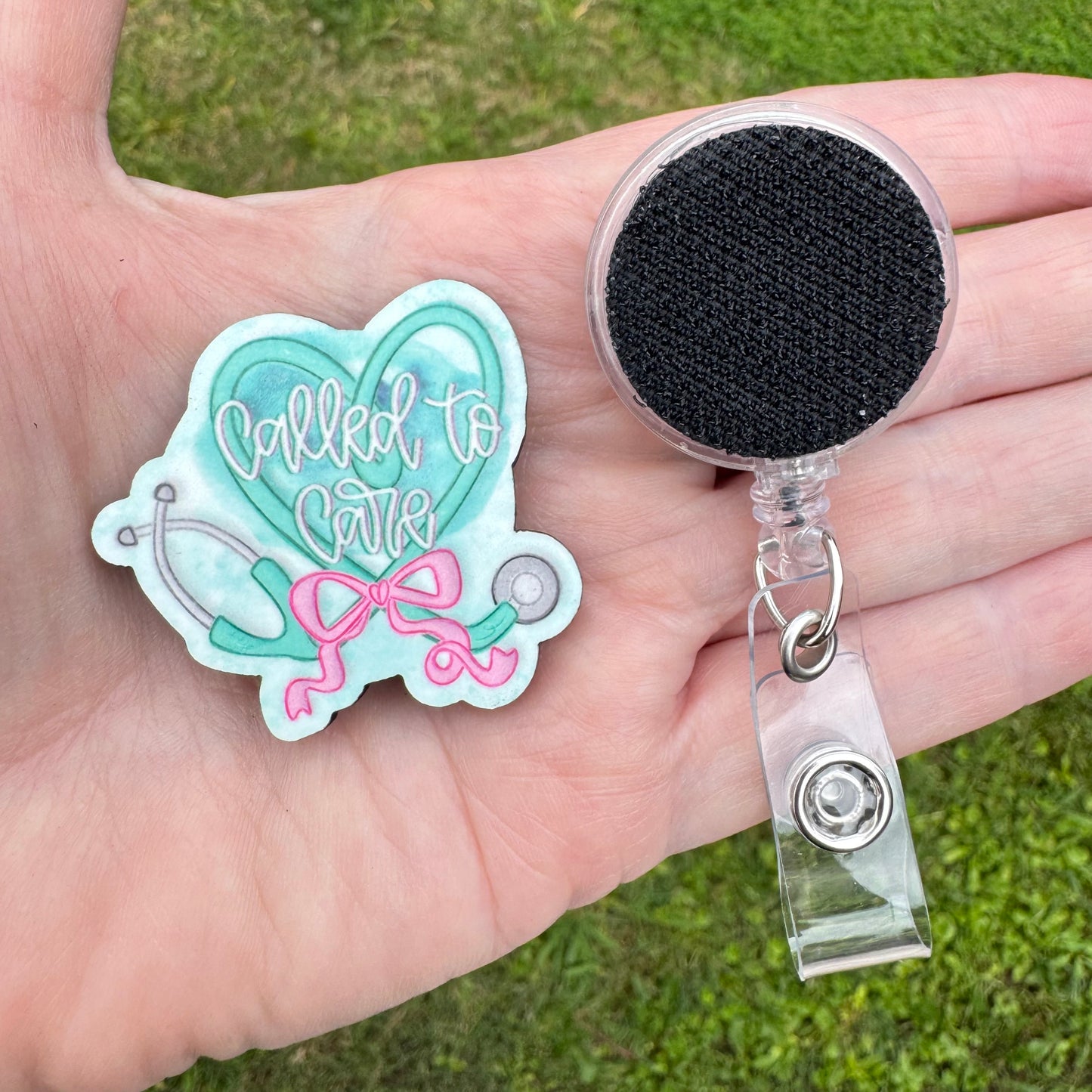 Called To Care Nurse Interchangeable Badge Button with Reel Option