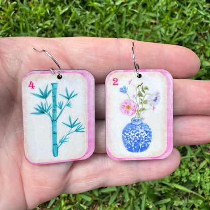Mahjong Dangle Earrings