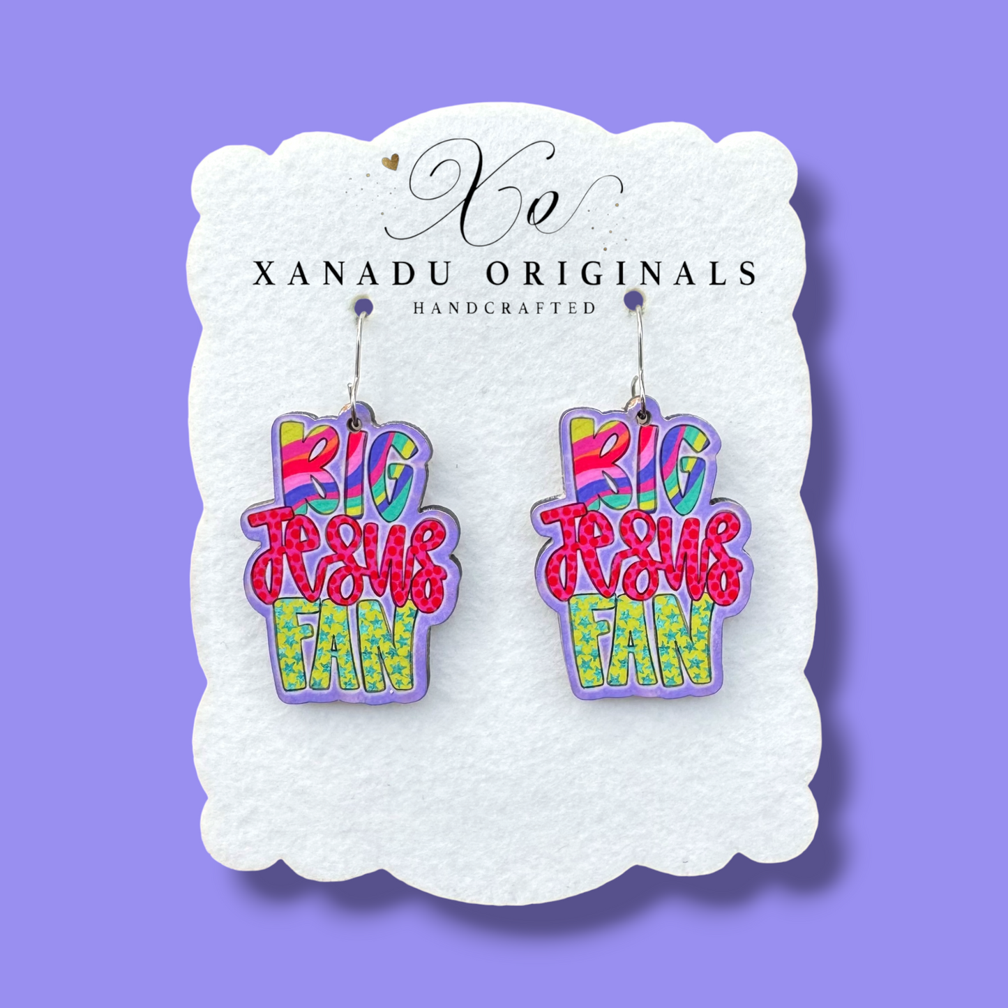 Big Jesus Fan Earrings