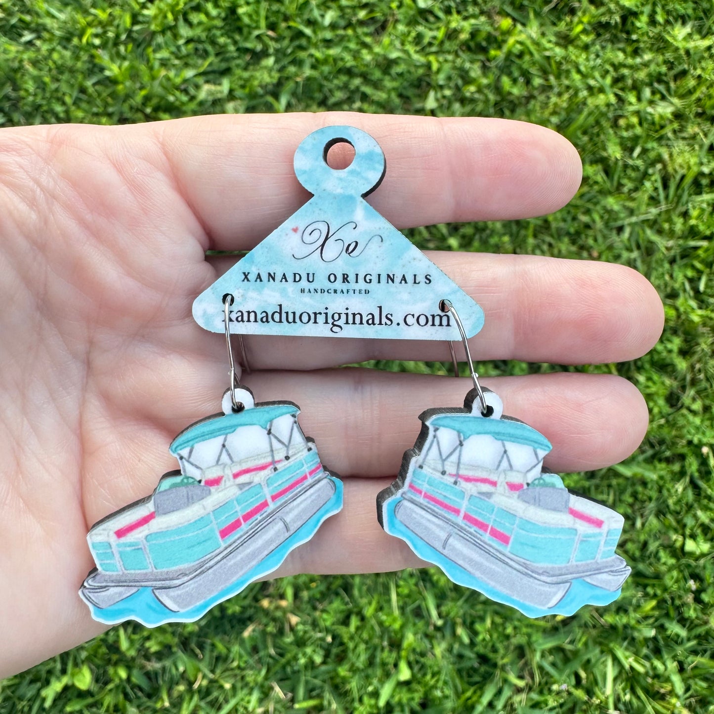 Redneck Yacht Club Pontoon Boat Earrings