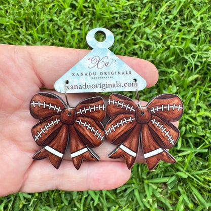 Football Bow Earring