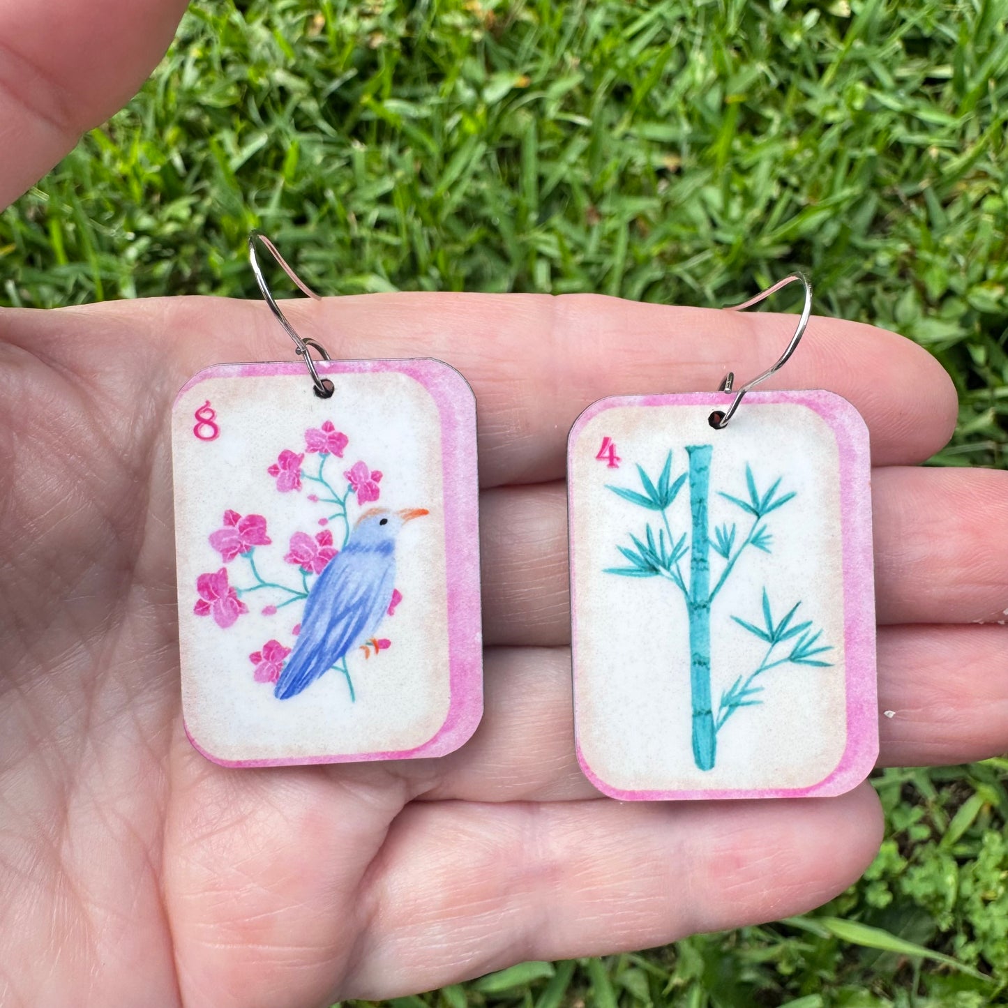 Mahjong Dangle Earrings