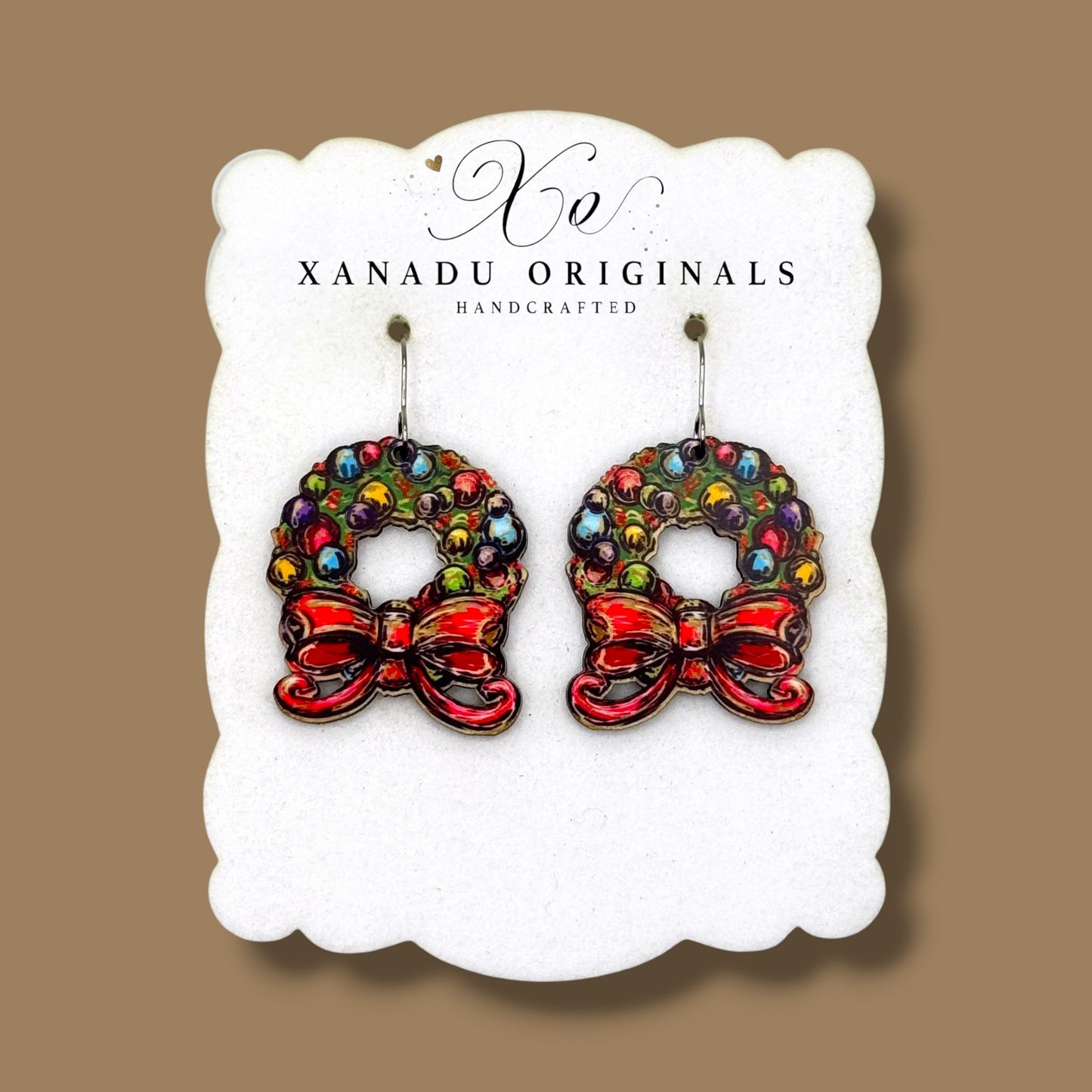 Christmas Wreath Earrings