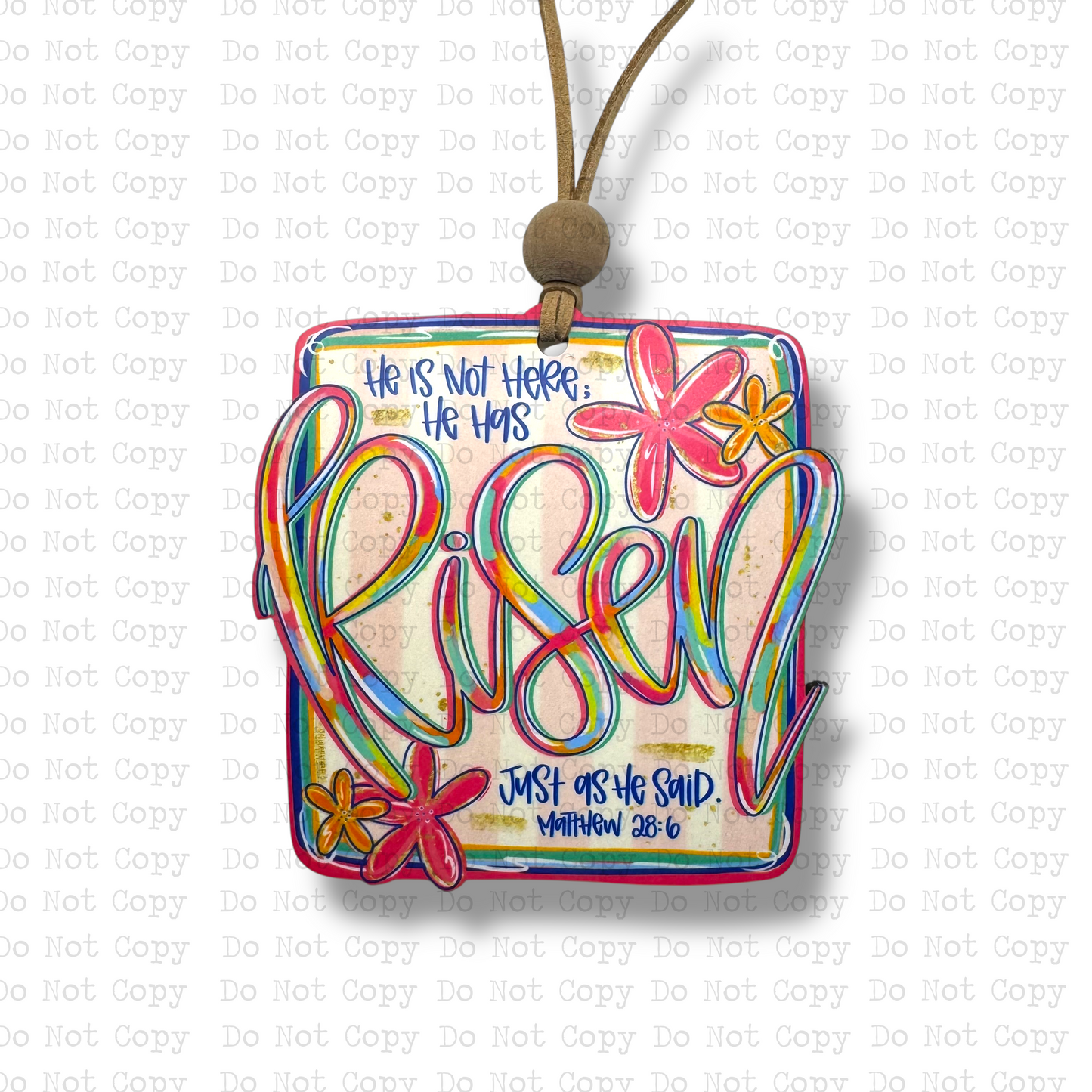 He Is Risen Car Charm