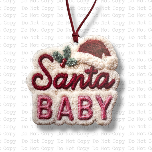 Santa Baby Yarn Christmas Ornament