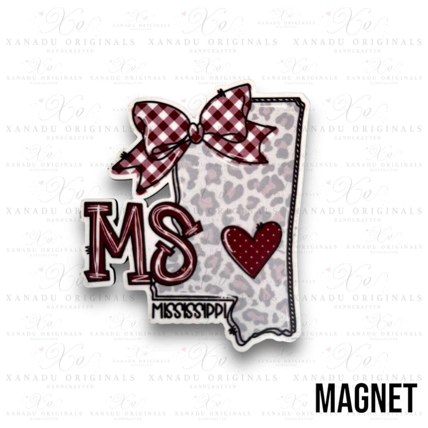 Mississippi Maroon State Magnet