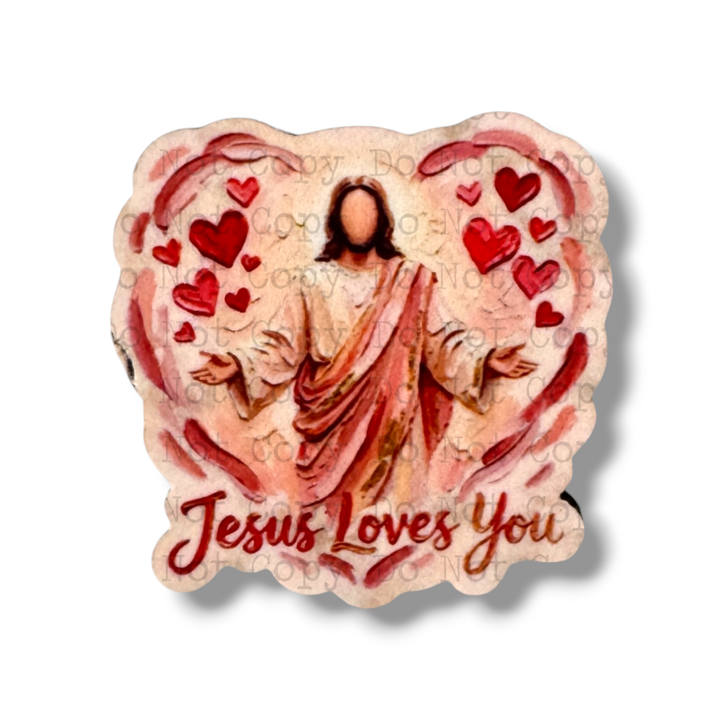 Jesus Loves You Brushstroke Lapel Pin