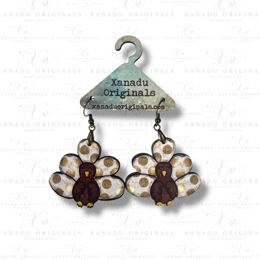 Golden Dot Turkey Earrings