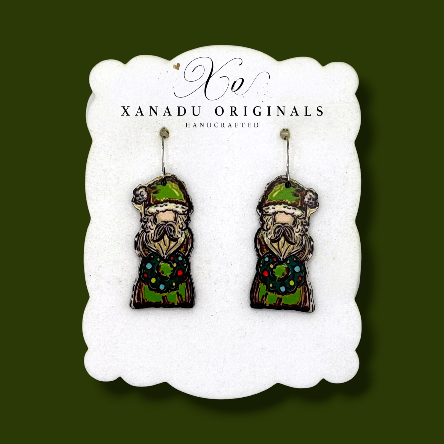 Old World Santa Earrings