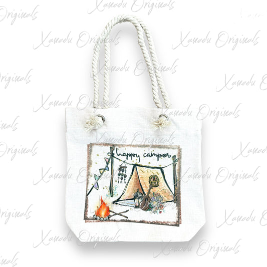 Happy Camper Tent Tote Bag