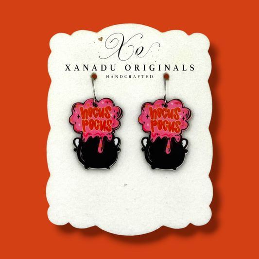 Hocus Pocus Black Pot Earrings