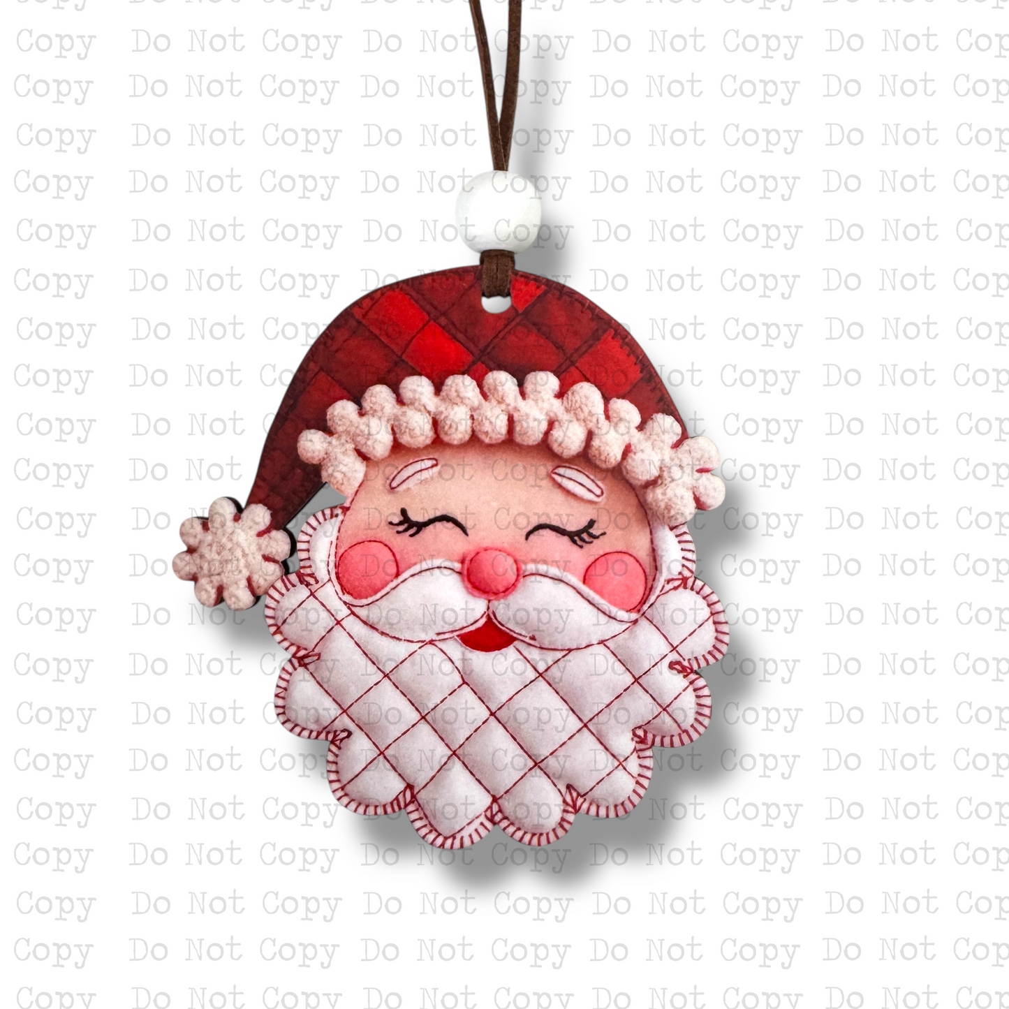 Patchwork Santa Christmas Ornament