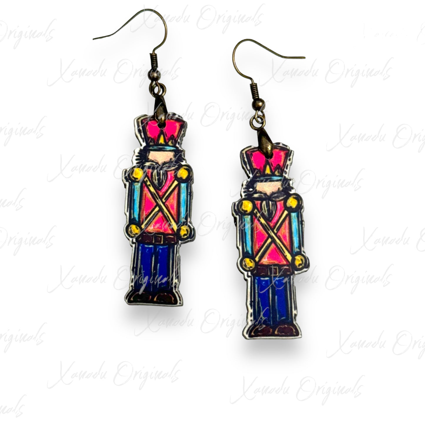 Hand Drawn Nutcracker Earrings