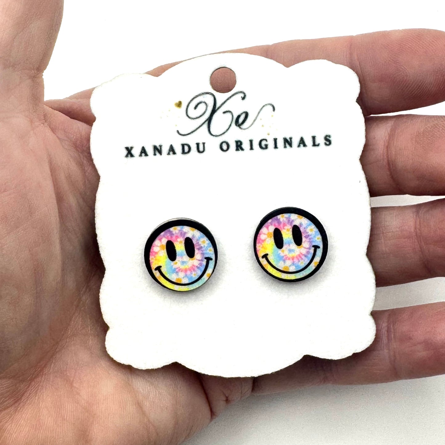 Smiley Face Stud Post Earring