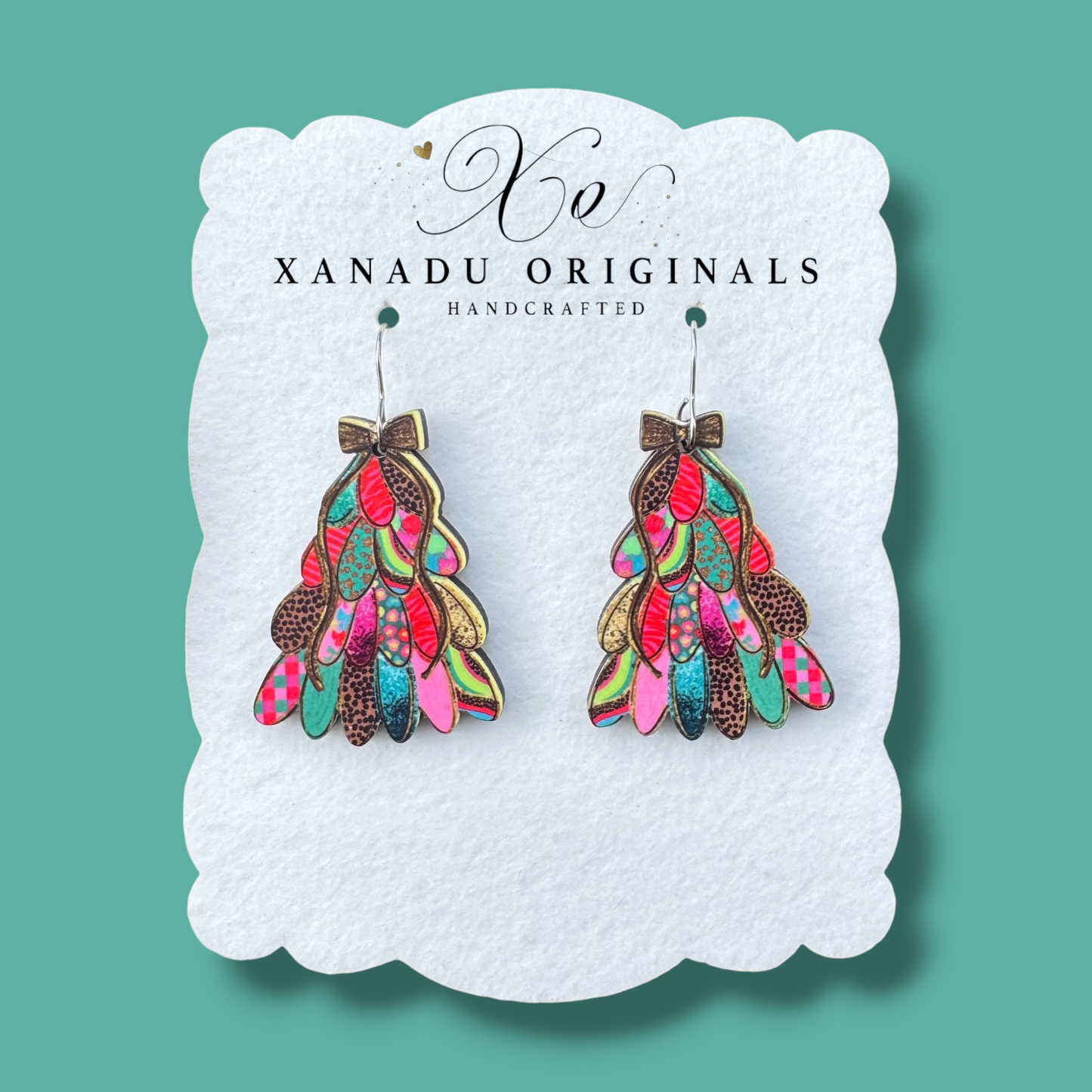 Boho Christmas Tree Earrings
