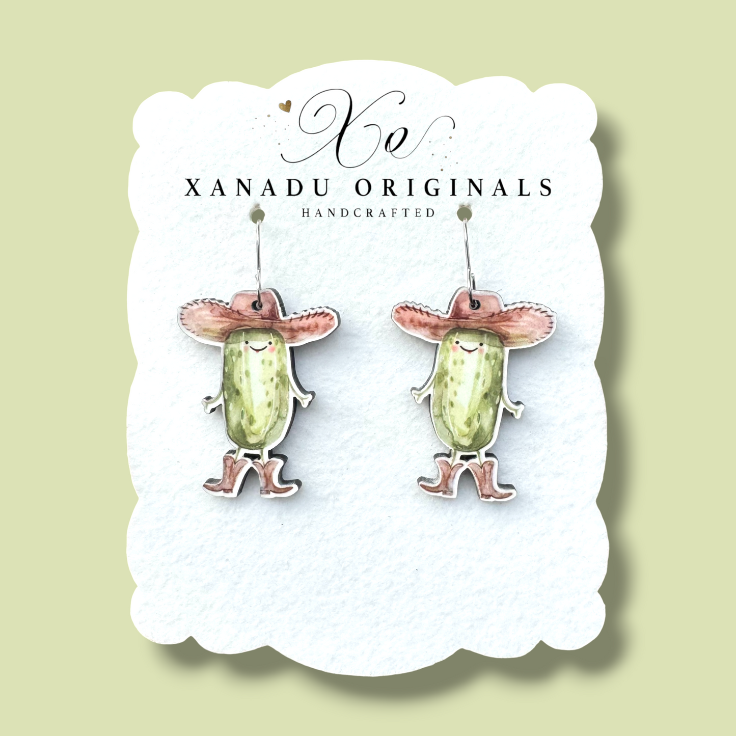 Cowboy Pickle Earrings