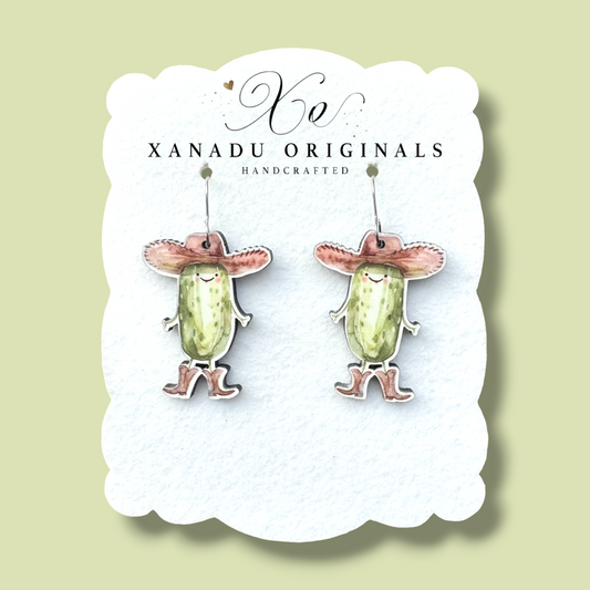 Cowboy Pickle Earrings