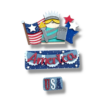 Lady Liberty Interchangeable Wood Sign | DIY