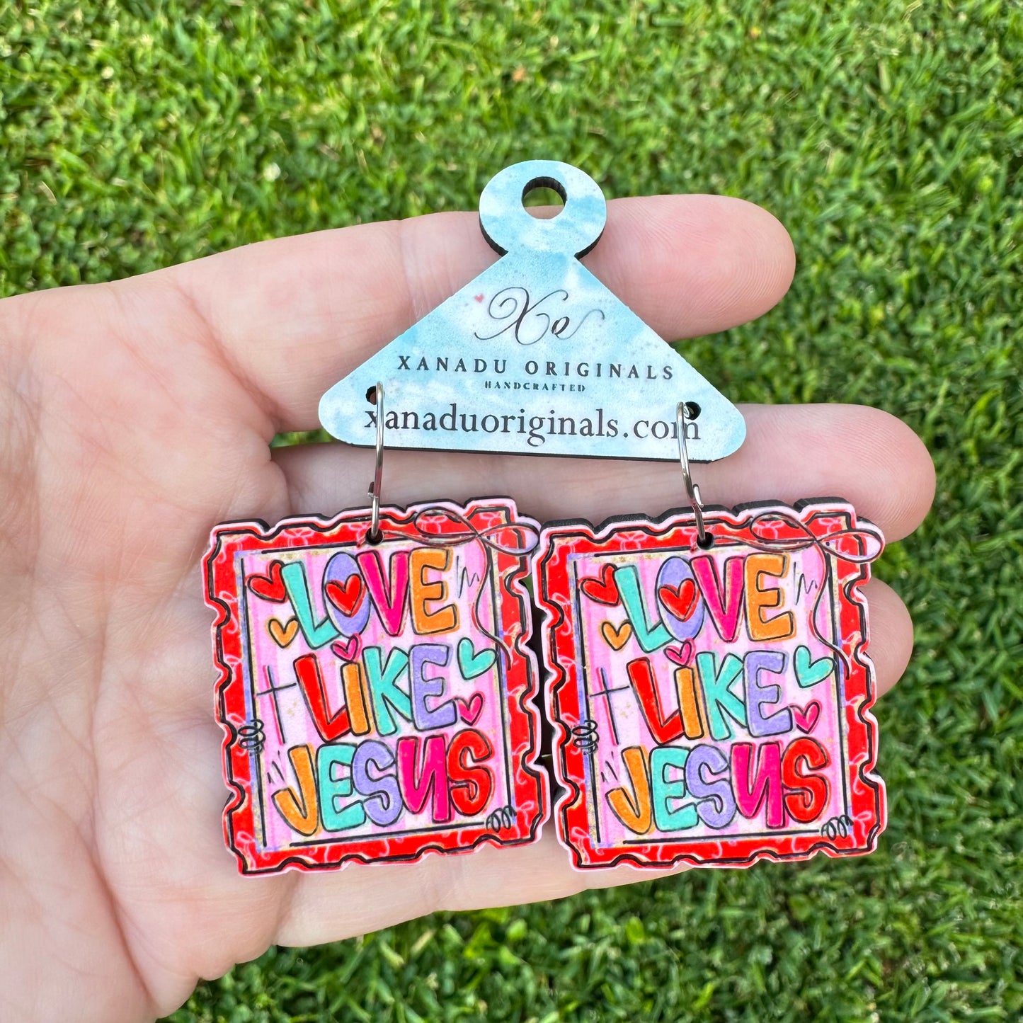 Love Like Jesus Stamp Earrings