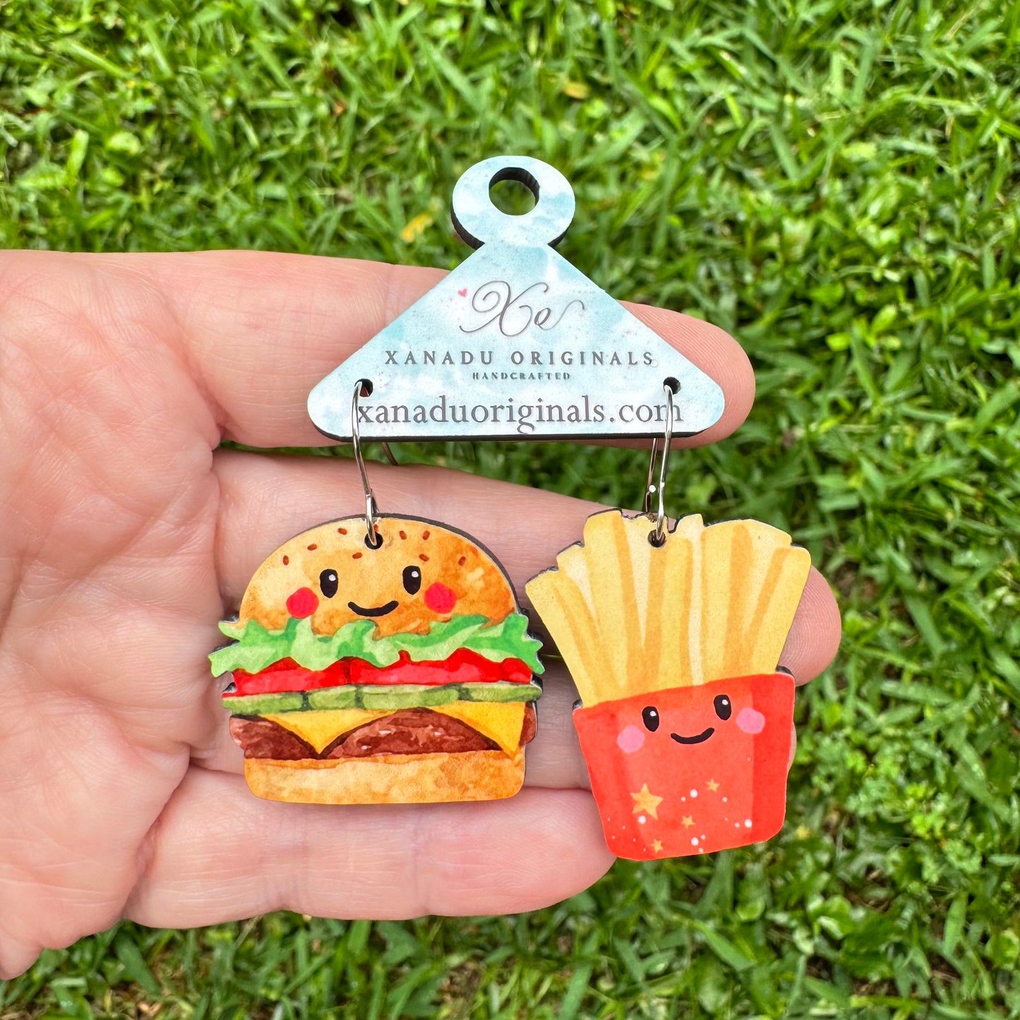 Burger and Fries Earrings