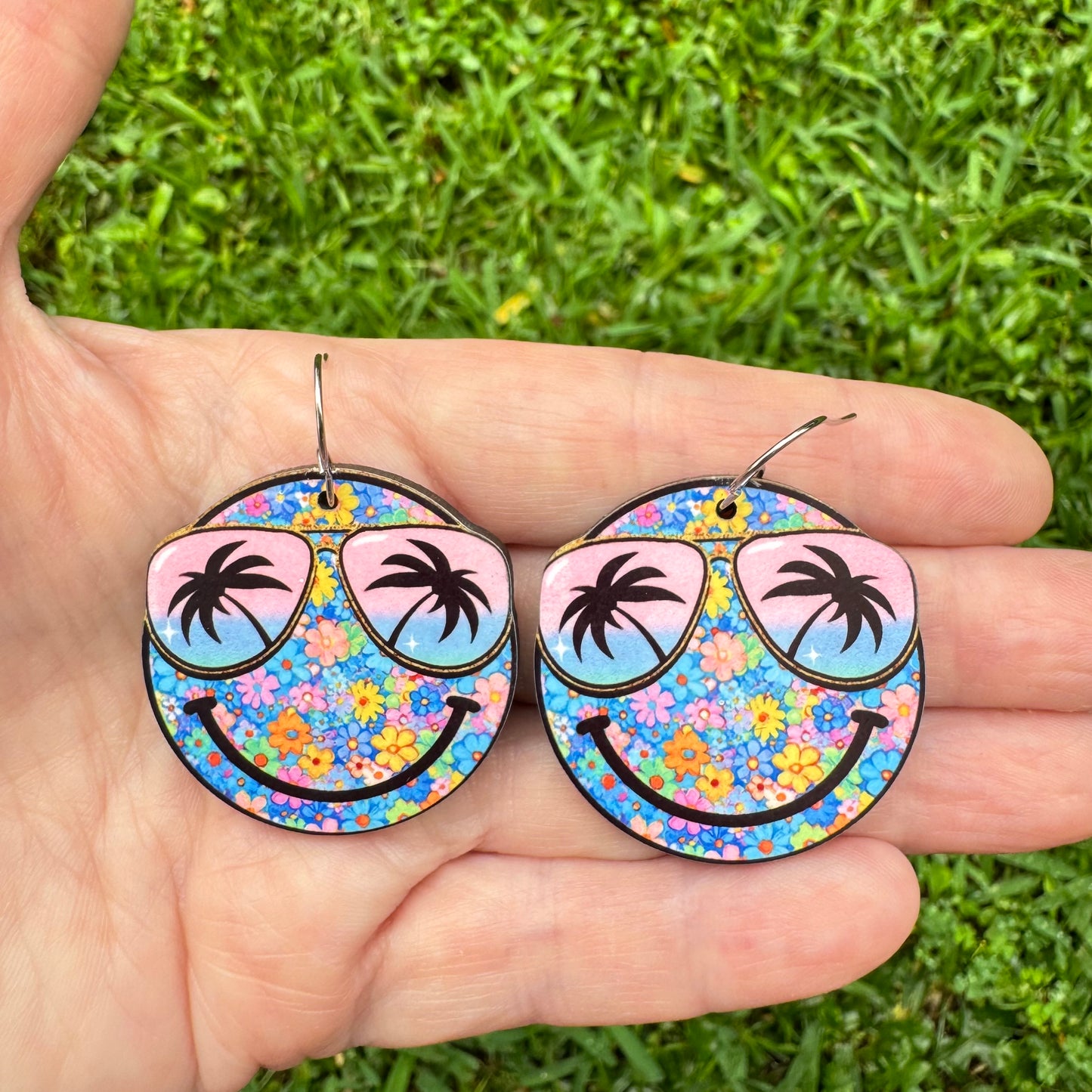 Tropical Smiley Earrings