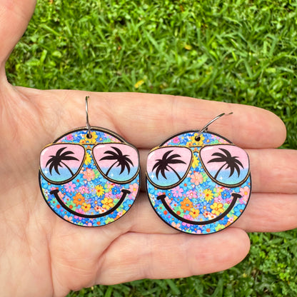 Tropical Smiley Earrings
