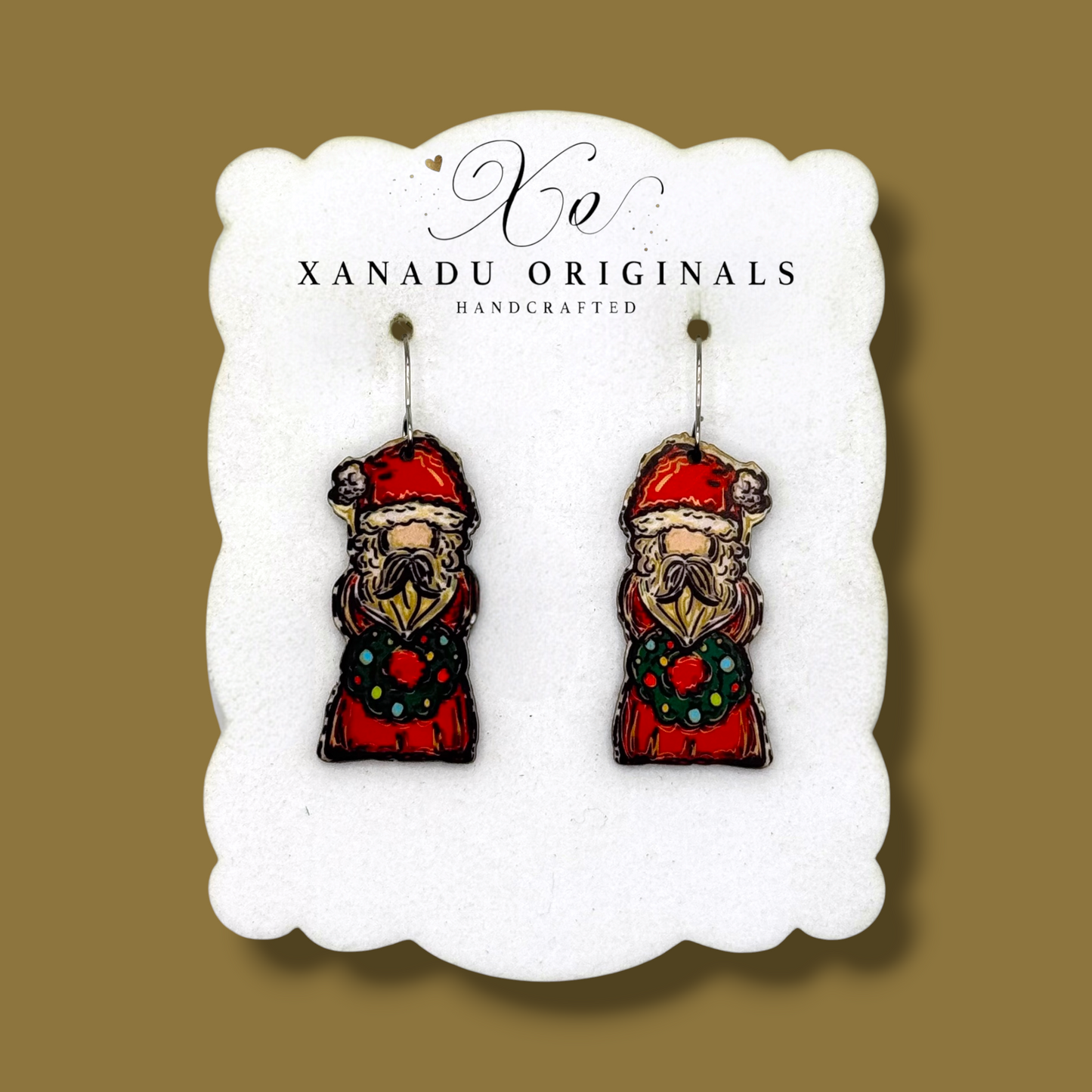Old World Santa Earrings