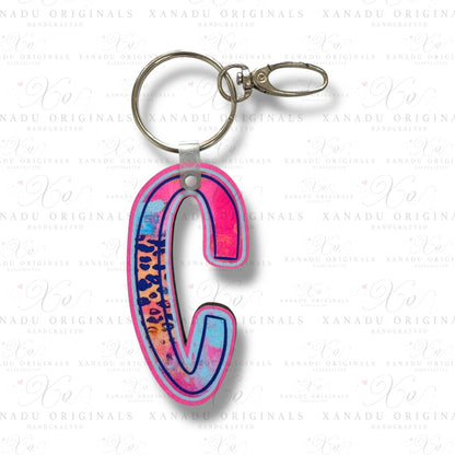 Funky Feline Alpha Keychains (A-Z) | Bag Tag