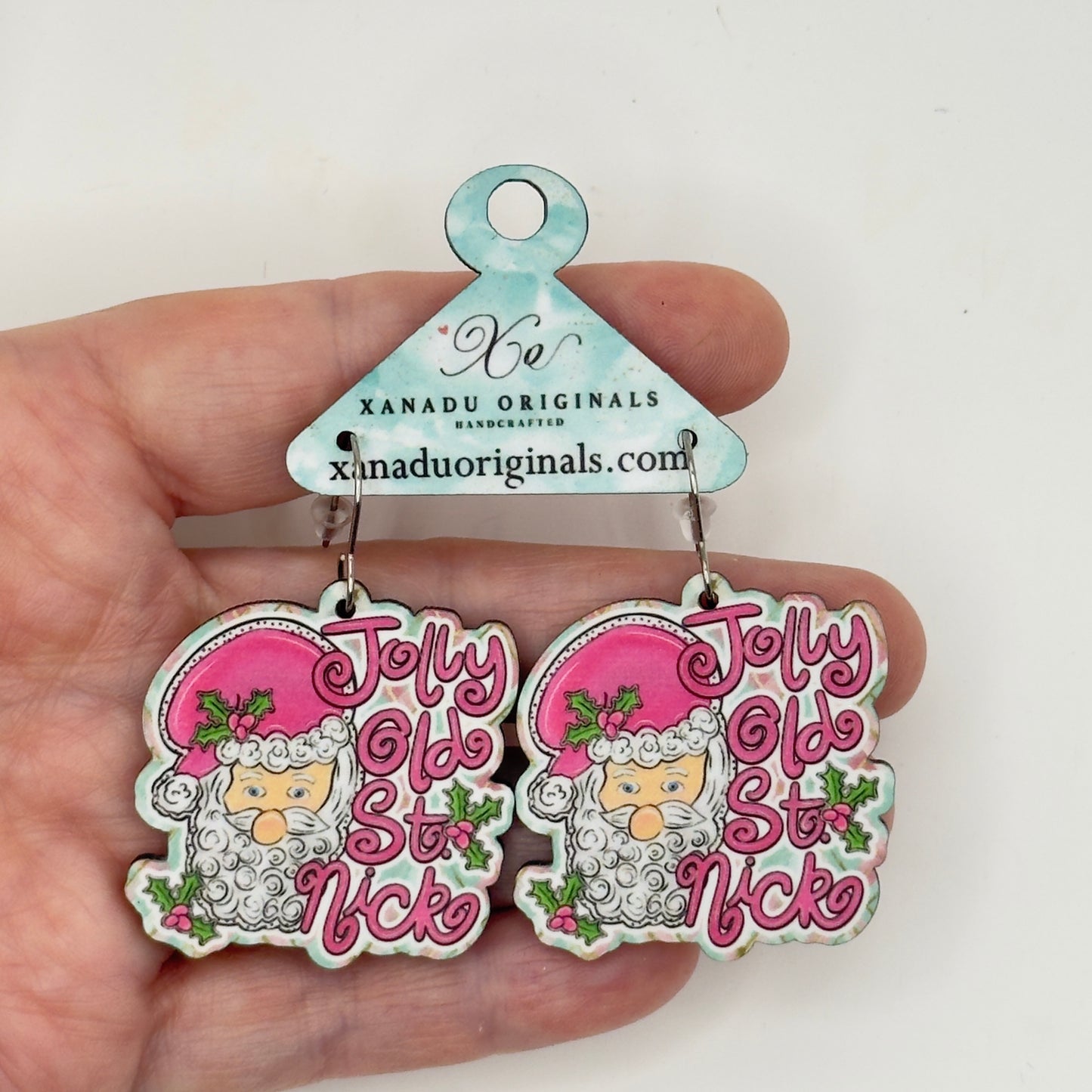 Jolly Old St Nick Dangle Earrings