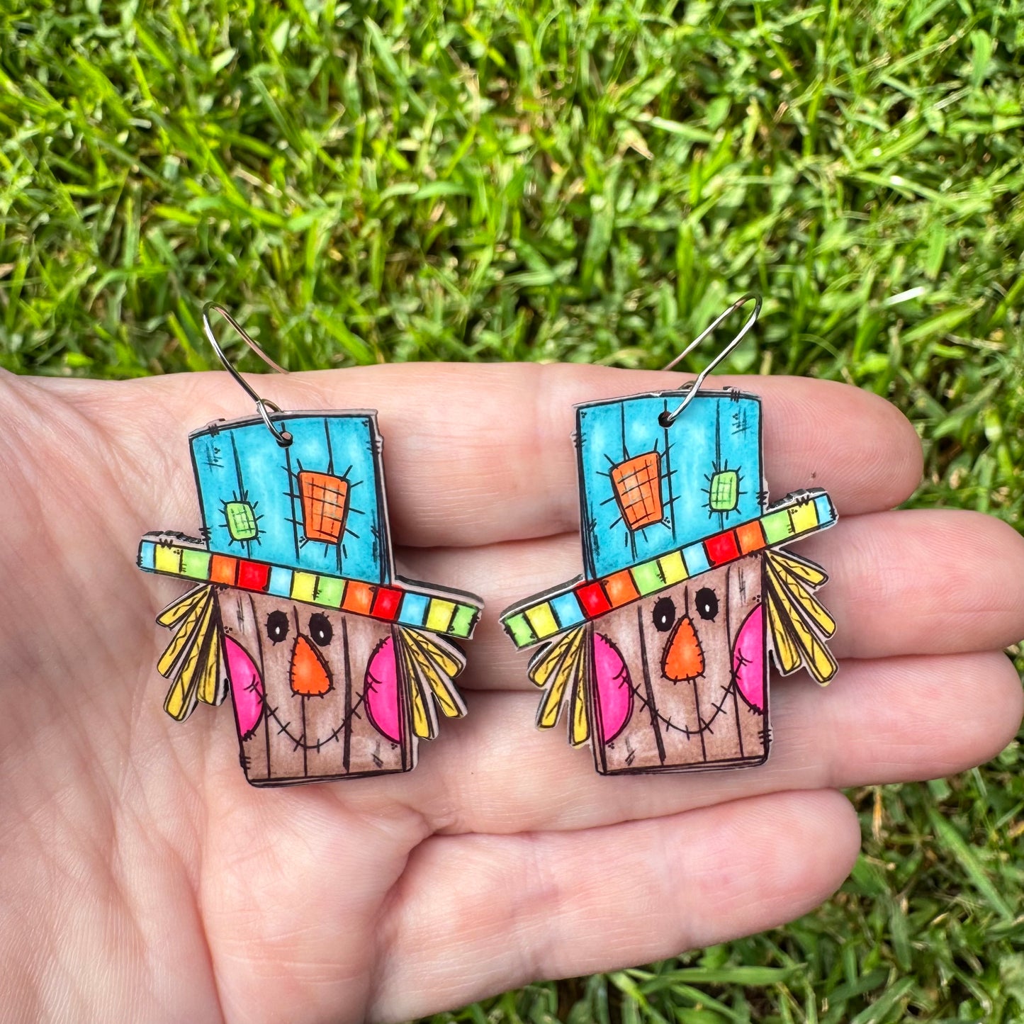Whimsical Scarecrow Earrings