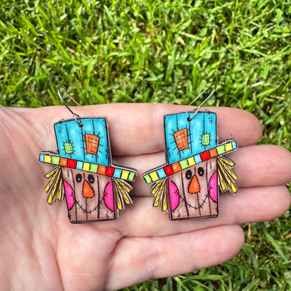 Whimsical Scarecrow Earrings