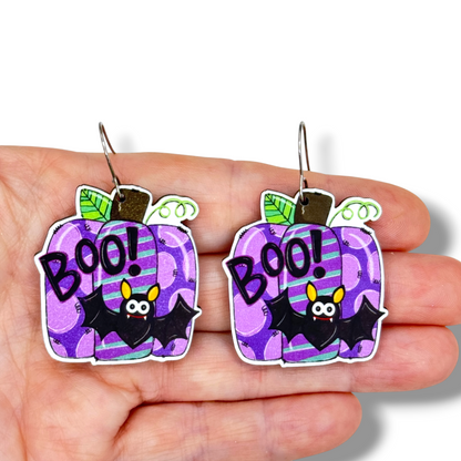 Jack O Lantern Dangle Earrings
