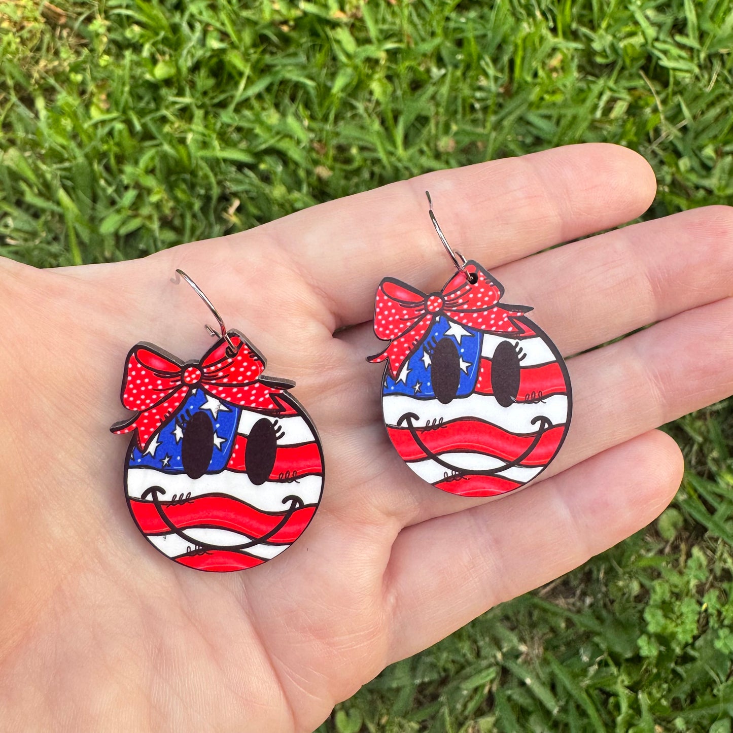 Smiley Flag Earrings