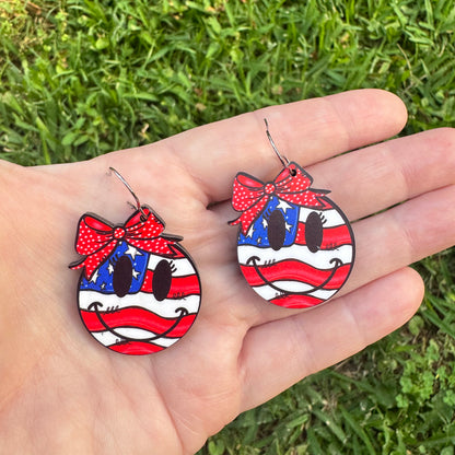 Smiley Flag Earrings
