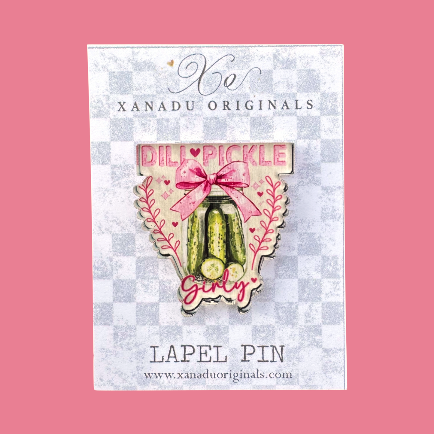 Dill Pickle Girly Lapel Pin