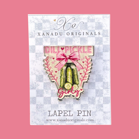 Dill Pickle Girly Lapel Pin