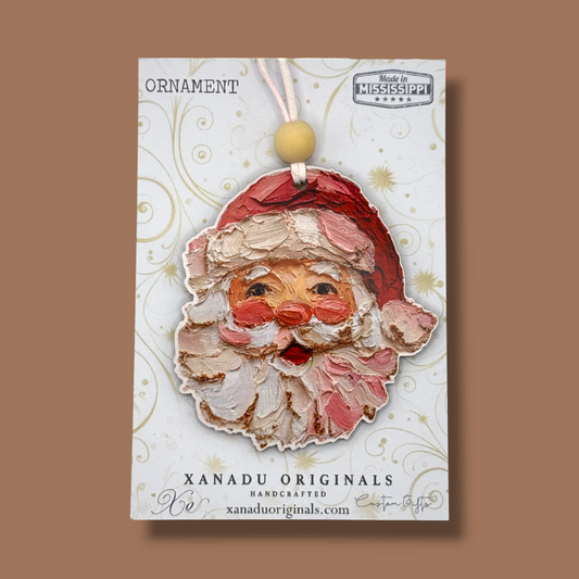 Hand Painted Santa Christmas Ornament