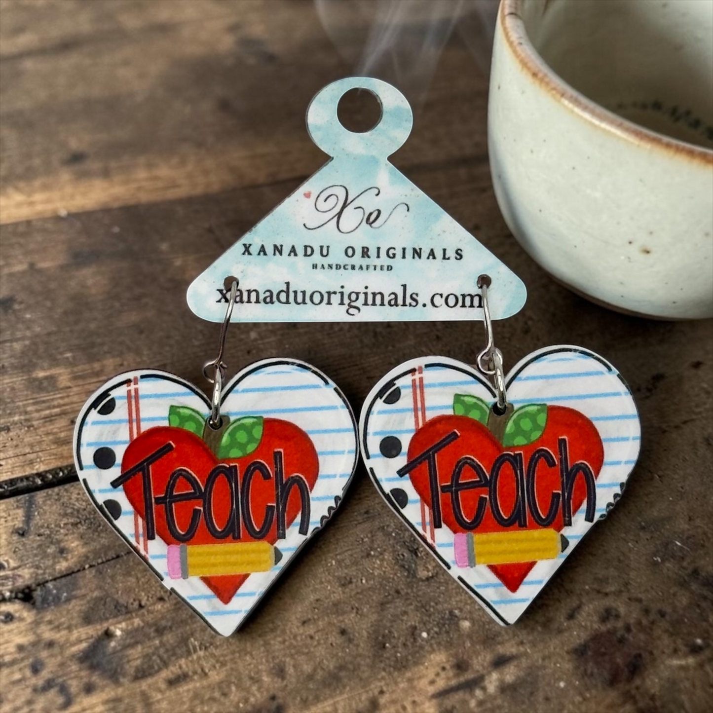 Teach Heart Earrings