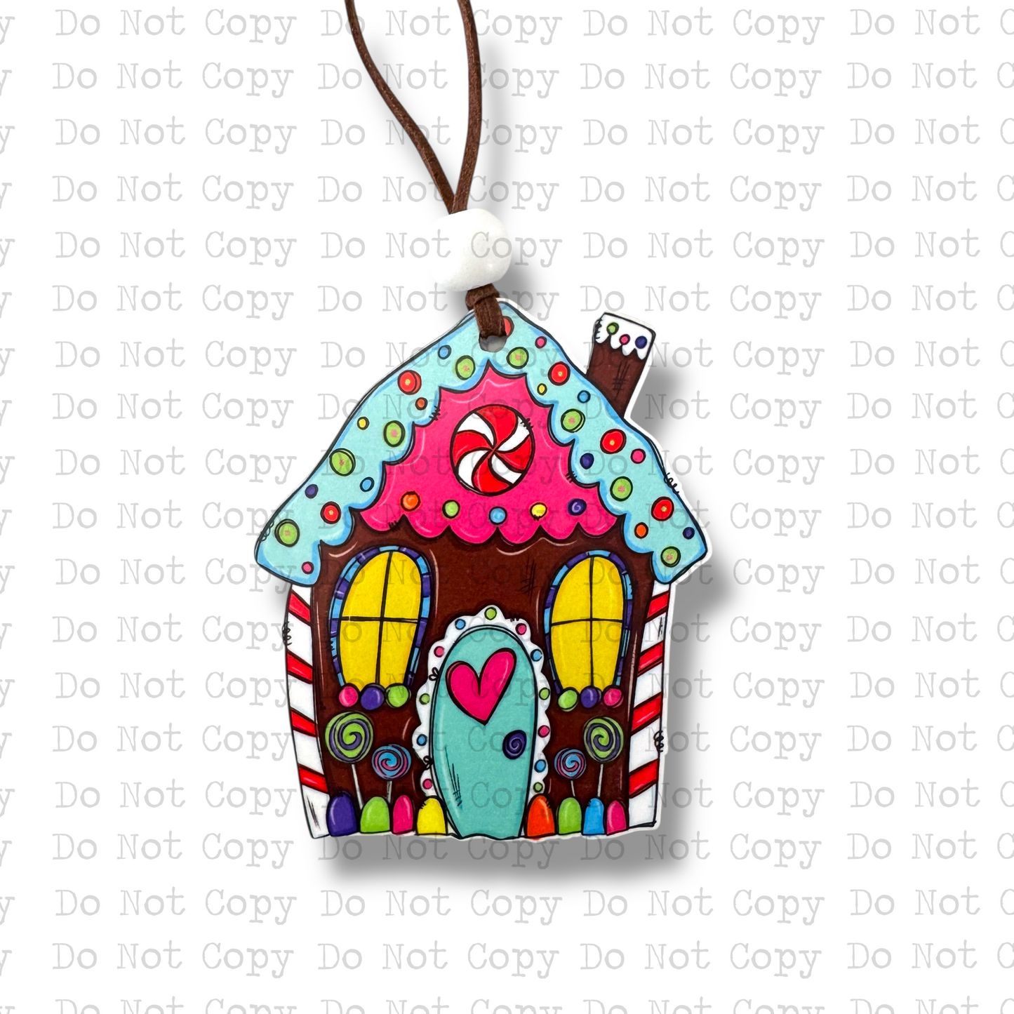 Bright Gingerbread House Christmas Ornament