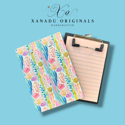 Vibrant Abstract Sea Life Floral Mini Clipboard Notepad Holder