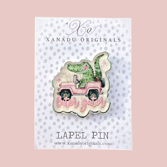 Later Gator Pink Truck Lapel Pin