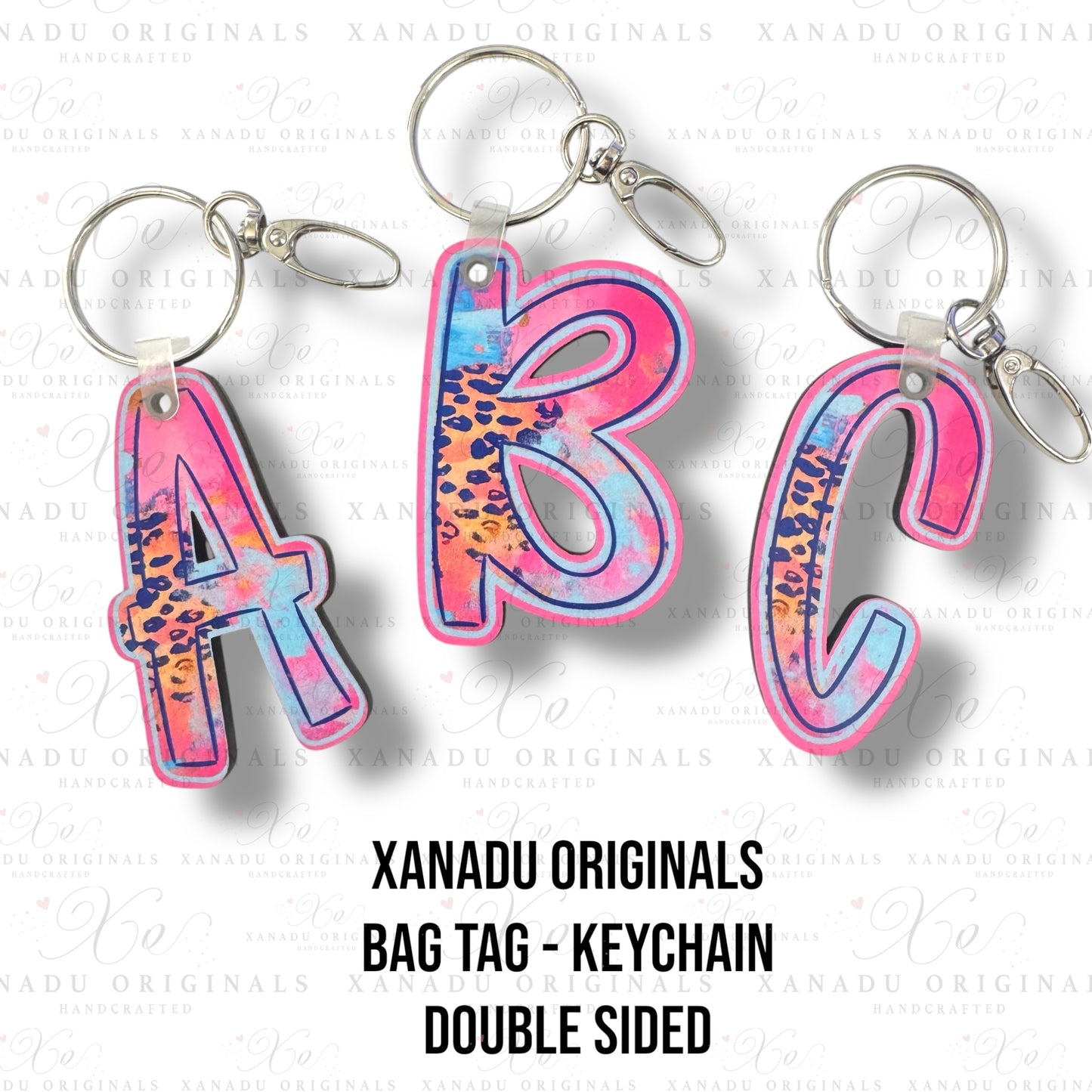 Funky Feline Alpha Keychains (A-Z) | Bag Tag