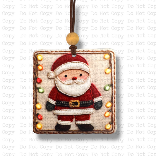 Santa Tapestry Christmas Ornament