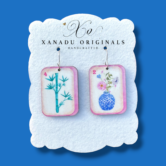 Mahjong Dangle Earrings